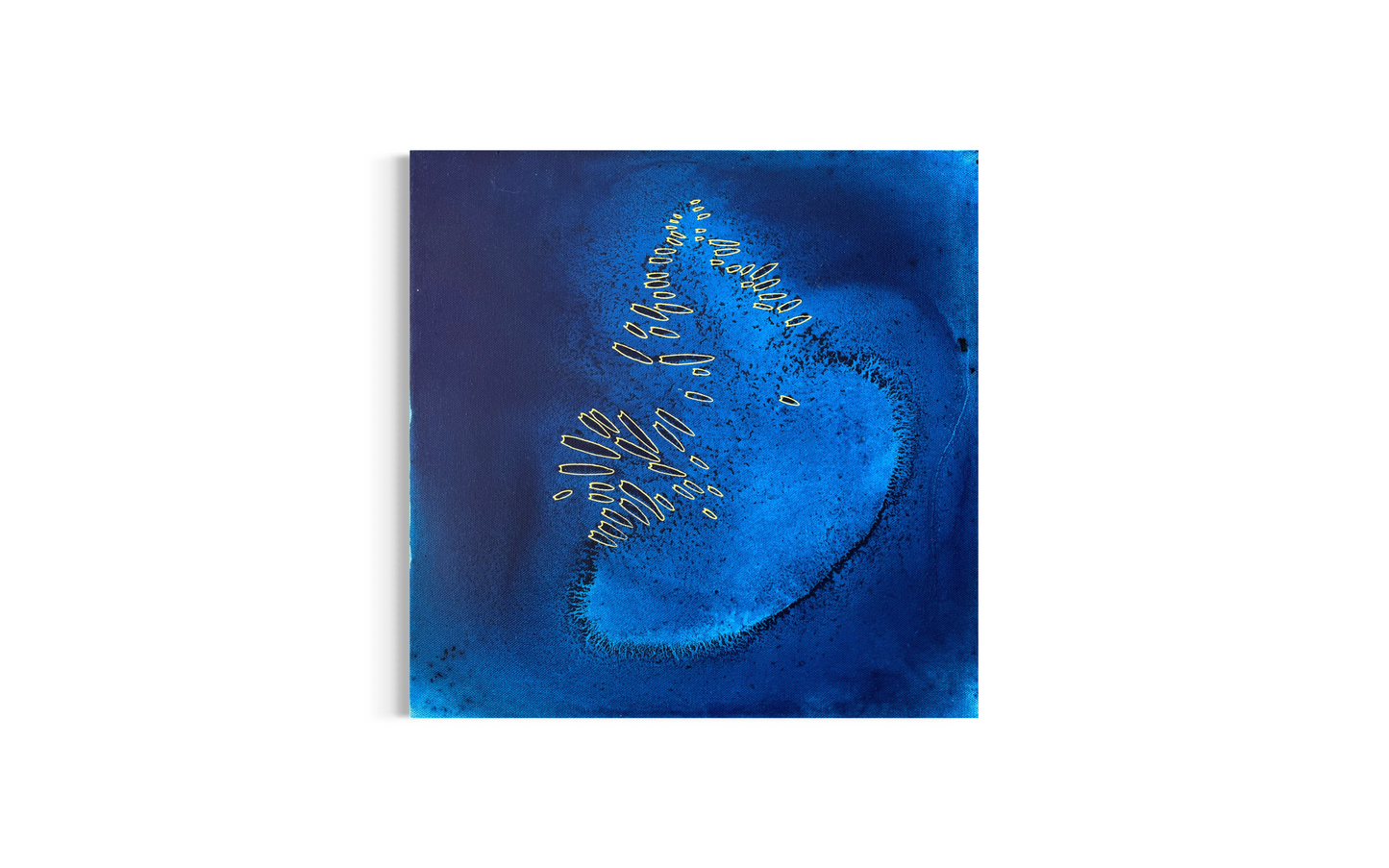 Original abstract painting on canvas by Eran Shmueli inspired by water and movement